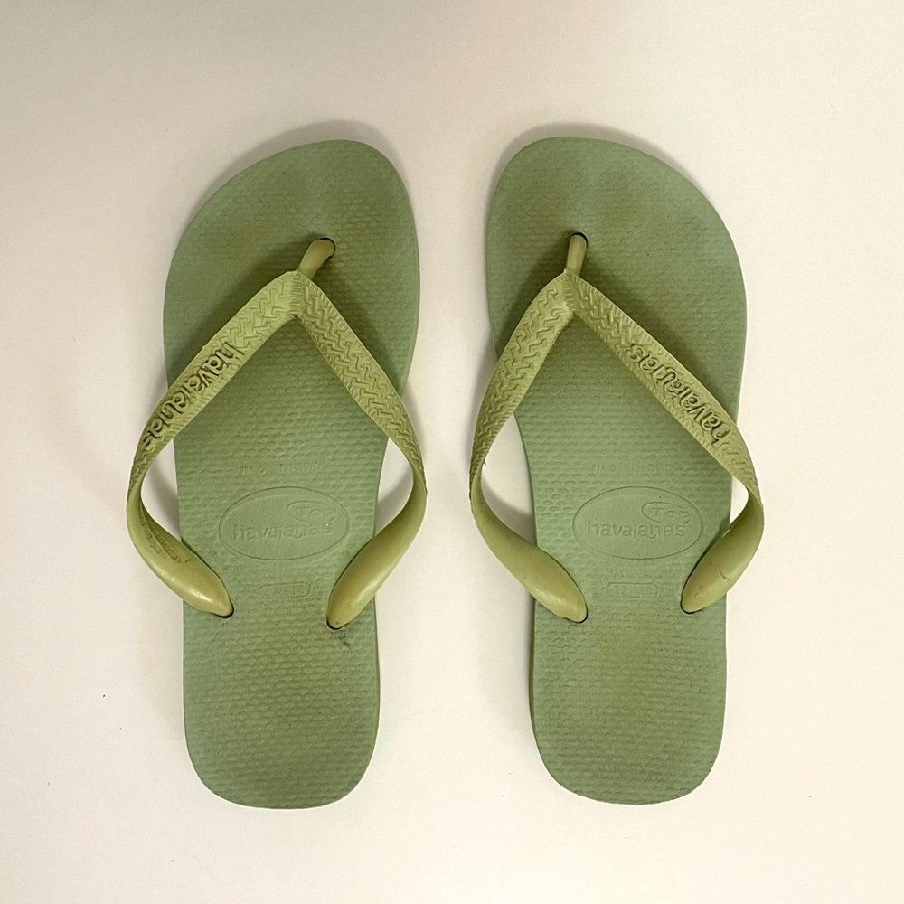 3/$20 Havaianas Mint Green Flip Flops